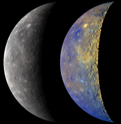 Mercury in True and Enhanced Color