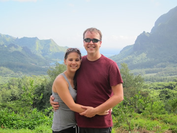 Jessica Call and her husband, Jared, in Tahiti.