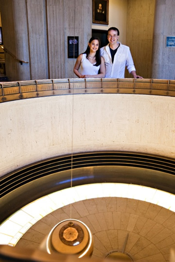 Jessica and Jared Call at the Griffith Observatory in Los Angeles.