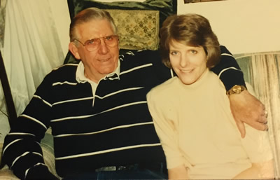 Susan Ensor with her father, Phil, circa 1986