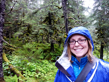 Sarah Flanigan in Portage Valley, Alaska, August 2011