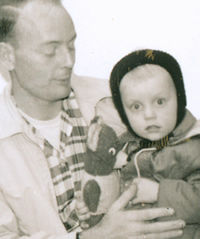 Rick Shelton with his father
