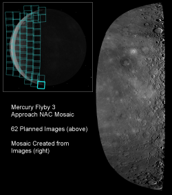 Approach Mosaic from Mercury Flyby 3