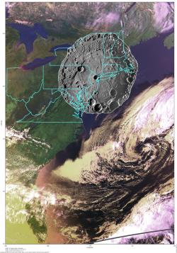 Comparing the Size of Mercury's Rembrandt Basin with the East Coast of the USA