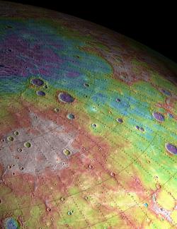Perspective View of Mercury's Topography