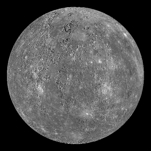 Mercury Globe: 0°N, 0°E
