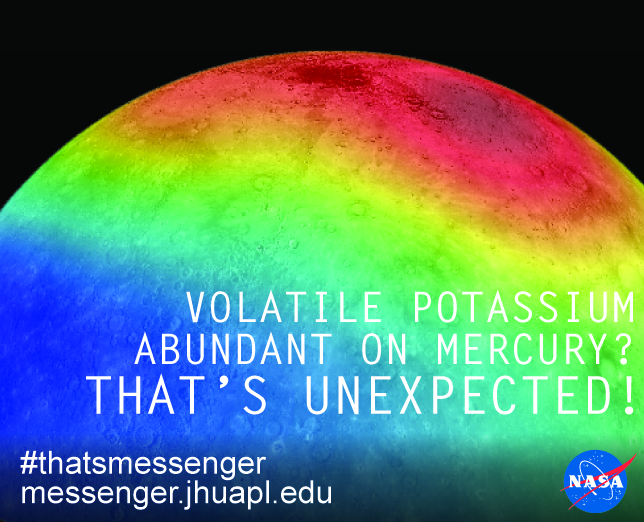 Potassium concentration on the north polar region of Mercury