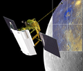 MESSENGER orbiting Mercury