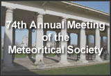 74th Annual Meeting of the Meteoritical Society logo